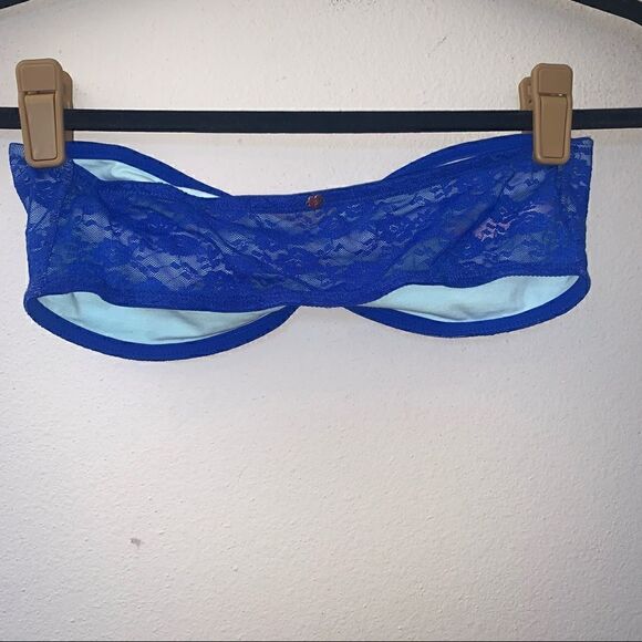 PINK Victoria’s Secret Lace Strapless Bandeau Bralette - Picture 4 of 6